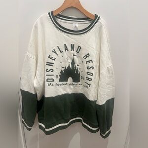 Disneyland Resort White and Green Sweatshirt 2024